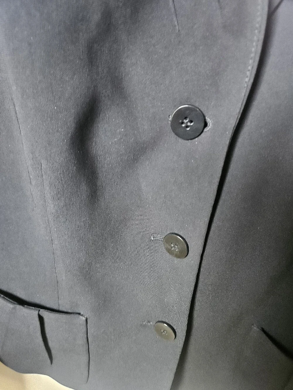 Talbots Black 3 Button Office Career Business Blazer Jacket 8 - Picture 6 of 11